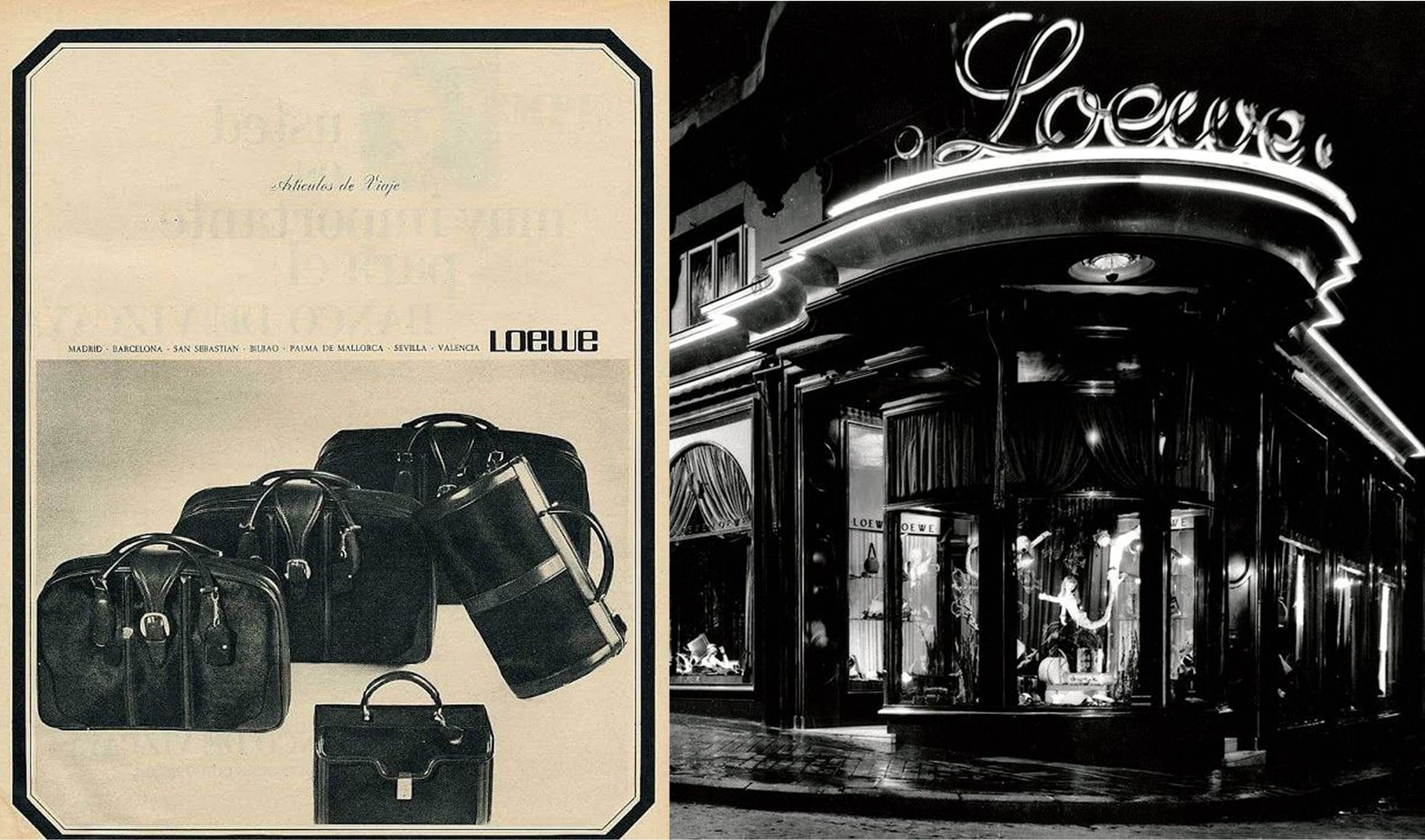 Бутик Loewe, открывшийся на улице Гран-Виа в Мадриде в 1939 году