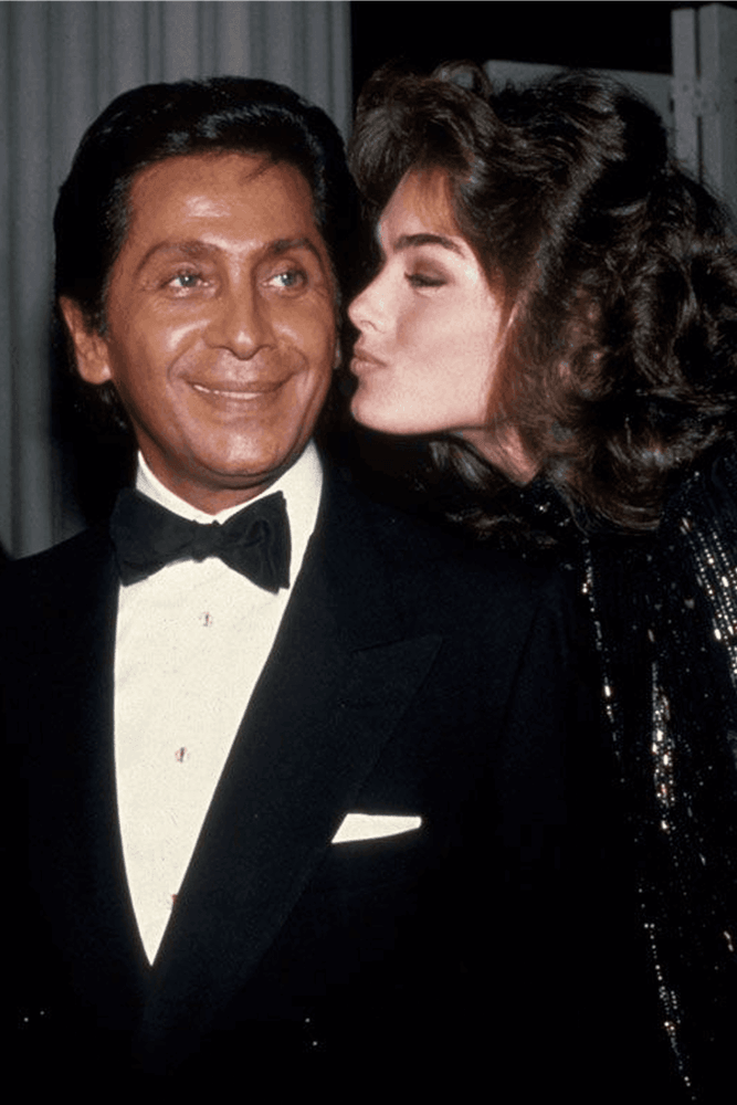 Валентино Гаравани и Брук Шилдс в Нью-Йорке в 1982 году