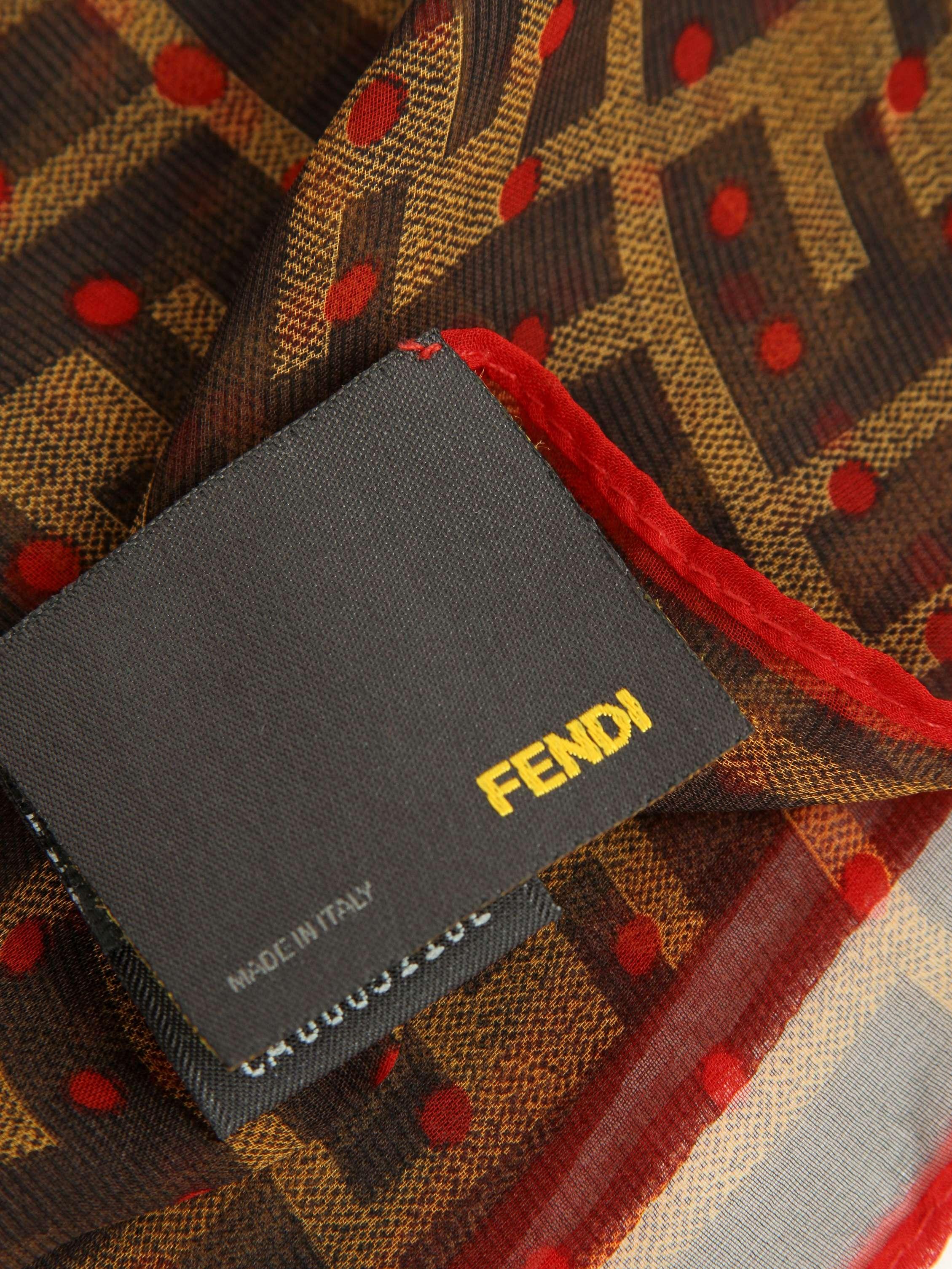 Fendi Silk Scarf, фото 4